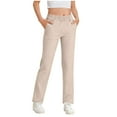 thumbnail image 4 of Nskgu Girls Uniform Pants Kids High Stretchy Straight Leg Dress Pants Elastic Waist Size 5-16 Years, 4 of 6