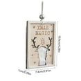 thumbnail image 3 of Lilixerw Carved Wooden Christmas Sign Pendant,Holiday Tree Ornament with Reindeer Scene,Festive Wall & Door Hanging Decor,4.29Inch Beige, 3 of 6