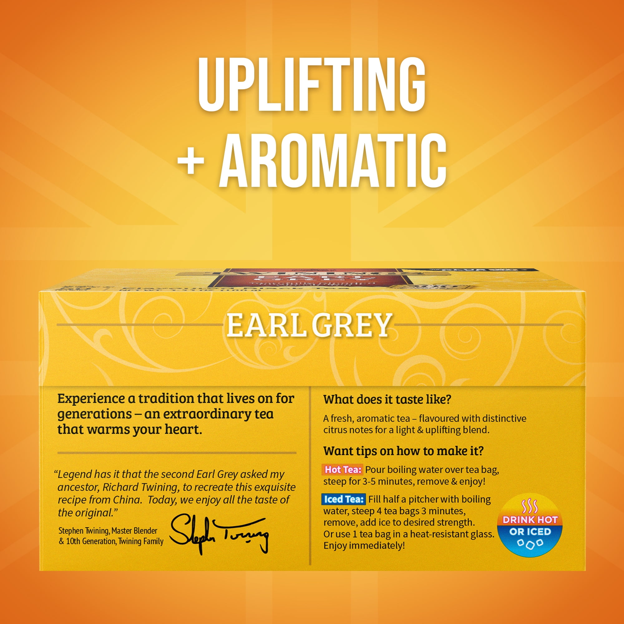 (4 pack) Twinings Earl Grey Citrus and Bergamot Black Tea Bags, 50 Count Box