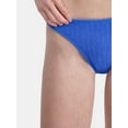 thumbnail image 2 of No Boundaries Women's Herringbone Crinkle Bikini Bottoms, Sizes XXS-XXL, 2 of 5