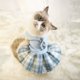 thumbnail image 4 of Vestido para gatos Vestido de punto para perros y gatos Falda a cuadros para perros Ropa de moda para mascotas pequeñas y medianas Primavera y otoño Falda para perros de peluche, 4 of 5