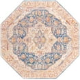 thumbnail image 2 of Rugs.com Deepa Collection Rug – 8 Ft Octagon Blue Ivory Medium Rug Perfect For Living Rooms, Kitchens, Entryways, 2 of 9
