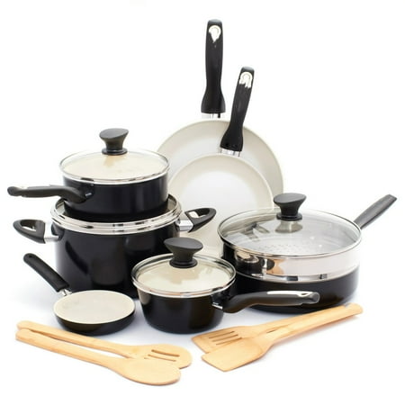 

Ceramic Nonstick 16-Piece Set Black