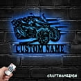 thumbnail image 3 of Craftnamesign Custom US Three Wheel Motorcycle Metal Wall Art LED Light, Custom Dirt Bike Name Sign, 3 of 5