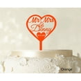 thumbnail image 1 of Personalized Mr And Mrs Wedding Cake Topper With Date And Heart Cake Decorations Color Option Available 5.5-6.5 Inches Wide, 1 of 1