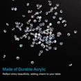 thumbnail image 3 of Uxcell 14000Pcs Acrylic Wedding Table Diamonds 3mm Crystals Gems for Decorations, Clear AB, 3 of 6