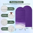 thumbnail image 3 of Arch Covers, Purple Waves Arch Covers Stretchy Backdrop 6.6'x3.3', Ombre Abstract Art Gradient Modern Spandex Fitted Round Top Chiara Arches Backdrop Cover for Wedding Party Birthday Banquet, 3 of 9