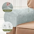 thumbnail image 4 of Wishrage Velvet Stretch Armrest Covers for Chairs and Sofas Arm Covers Elastic Anti-Slip Furniture Protectors Washable Armchair Slipcover for Recliner Couch, 4 of 8