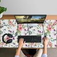 thumbnail image 4 of Long Mouse Pads for Desk,Pioneer Flower Floral Print Pattern Desk Mats on Top Of Desks, Desk Mouse Pad Extra Large with 3mm Non-Slip Base and Stitched Edge for Gaming,Office,Work,Home 47.3"x23.6", 4 of 6