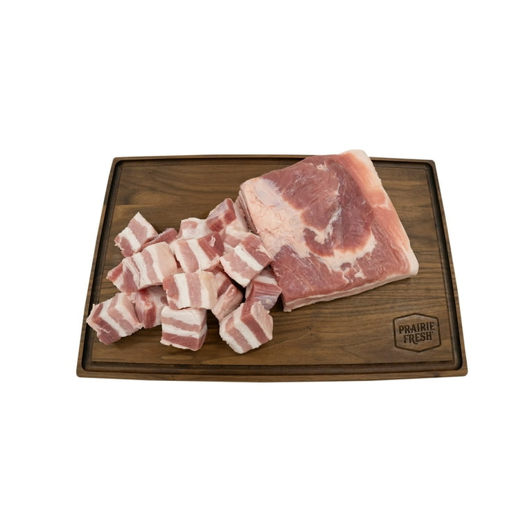 Prairie Fresh Natural Fresh Pork Belly Portion, Boneless, 2-4 lb, 11g of Protein per 4oz Serving