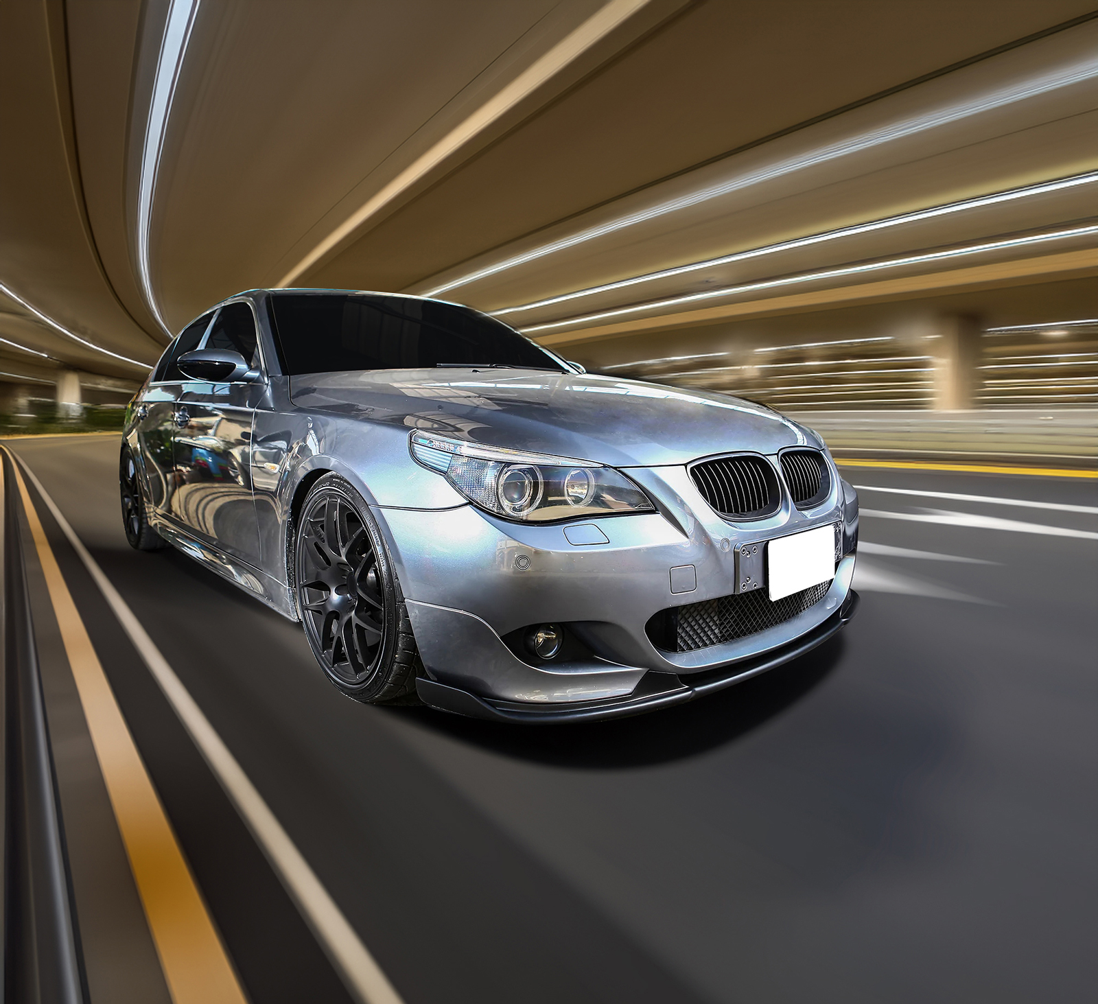 Jetcruise V2 Style Front Bumper Lip Spoiler – PU Plastic For BMW E60 5 Series 2004-2010 (All Models)