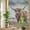 Brown, variant on Highland Cow Draped in A Bath Towel Window Privacy Film, Sunglasses Humorous Stained Glass Rainbow Film Decorative Window Clings, Static Cling Sun Blocking Stickers 17.7" x 39.3"