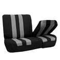 thumbnail image 3 of FH Group Striking Striped Seat Covers fro Auto, 2 Headrest Cover Full Set,  Black and Gray, 3 of 7