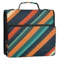 thumbnail image 5 of FORMRS Zipper Binder with Shoulder Strap 2-inch Ring 500 Sheet Capacity File Bag, Retro Stripes, 5 of 5