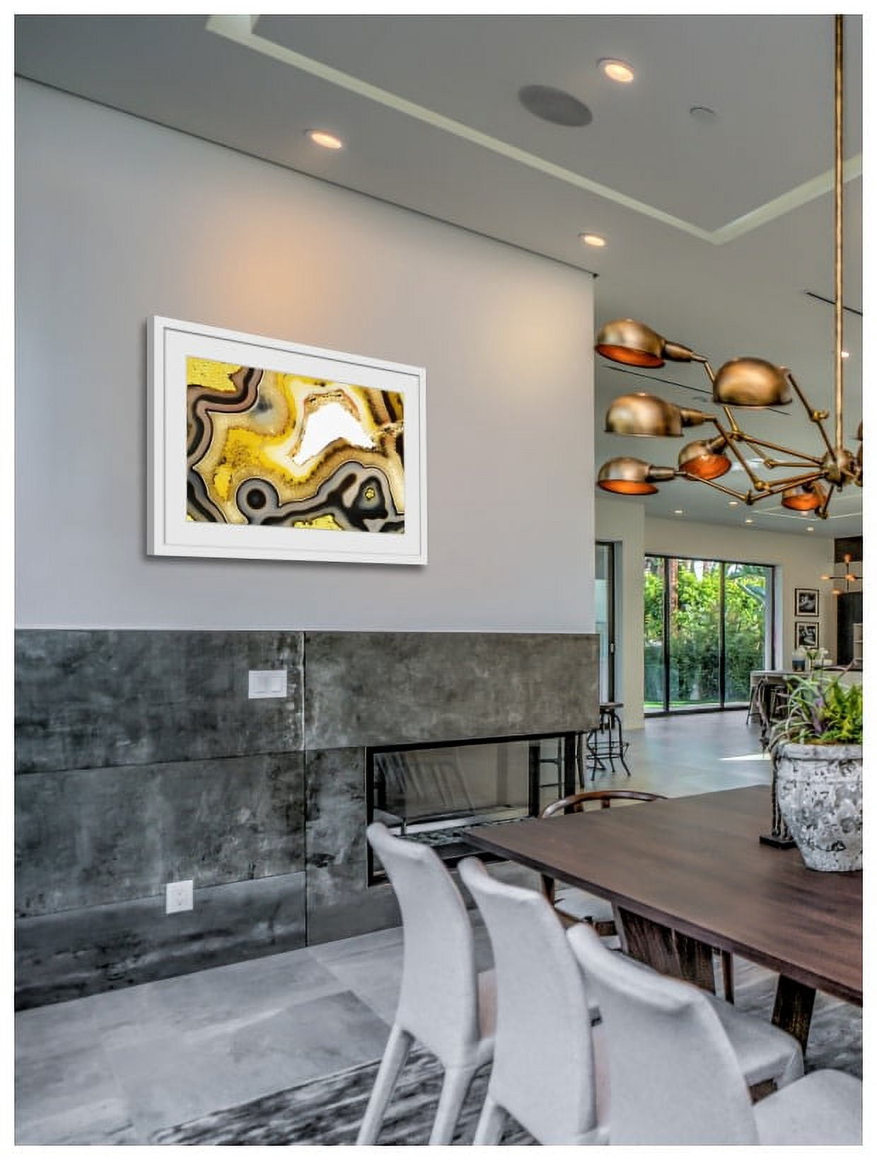 Marmont Hill - "Golden Mineral" Framed Painting Art Print