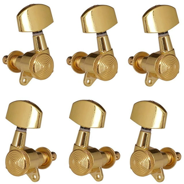 maskred String Tuning Pegs Tuners Machine Heads For Folk Electric Guitar Parts Gold 3 right 3 left