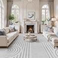 thumbnail image 7 of MICGEEK 8'x10' Washable Large Area Rugs for Living Room, Washable Non-slip Soft Indoor Modern Vintage Rug for Bedroom Dining Room Office Home Decor Carpet,Light Gray, 7 of 7