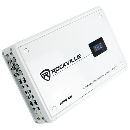 Rockville ATOM 8W 8 Channel 3500 Watt Marine/Boat Amplifier Amp w/Bluetooth