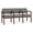 Gray, variant on Lenox Wood Reception Waiting 3-Seat Tandem Seating / Walnut Wood / Black