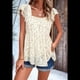 thumbnail image 5 of Blusas Tipo Túnica de Verano para Mujer, Blusas Informales Elegantes, Holgadas, de Corta. Albaricoque M, 5 of 10