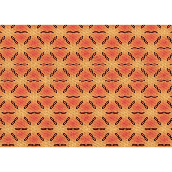Ahgly Company Machine Washable Indoor Rectangle Transitional Lava Red Area Rugs, 5' x 7'
