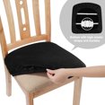 thumbnail image 3 of PiccoCasa 4Pcs Velvet Dinning Stretchable Chair Slipcover, 18 x18 Black, 3 of 6