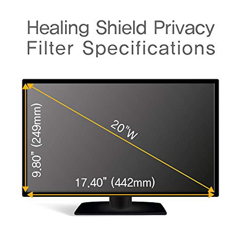 Privacy and Anti-Glare Protector Connet Max 20 Inch Computer Privacy Screen Filter for 16:9 Widescreen Monitor 