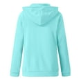 thumbnail image 5 of Labakihah hoodies for women Womens Hoodie Full Zip Long Sleeve Lightweight Sweatshirts Pockets Jacket Coat zip up hoodie women Light blue, 5 of 8