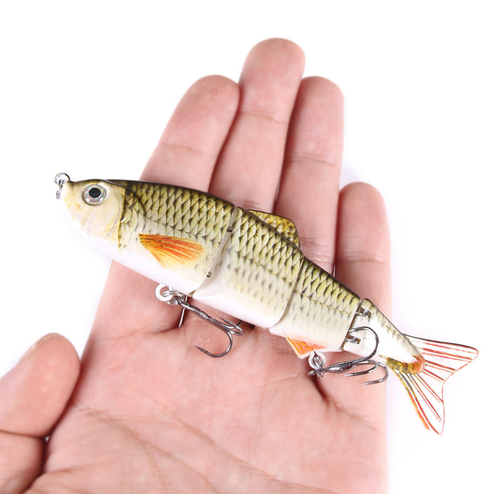HENGJIA Fishing Lures 6pcs Multi Jointed Fish Fishing Kits Slow Sinking Lifelike Swimbait Freshwater and Saltwater for Trout Bass Lures, 4.72"/0.59oz