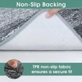 thumbnail image 4 of 2 Pieces Soft Bathroom Rugs, Soft Absorbent Microfiber Bath Mat, Non-Slip Washable Bathroom Mat & U-Shaped Toilet Rug (24"x16"+24"x20", Grey), 4 of 7