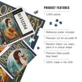 thumbnail image 3 of Lantern Press 1000 Piece Jigsaw Puzzle, Morro Bay, CA, Mermaid, 3 of 5
