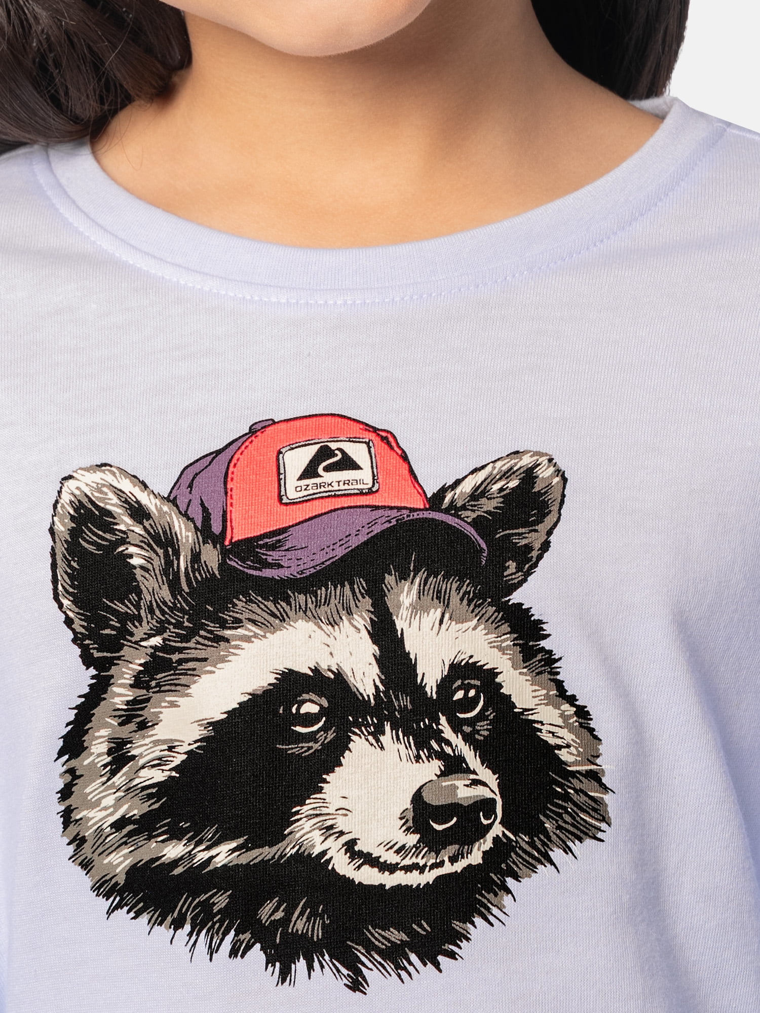 Ozark Trail Girl's Graphic Long Sleeve Tee, Sizes 4-18 & Plus