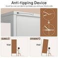 thumbnail image 6 of Polup 66''H Vertical Display Cabinet with 4-Tier Curio and Glass Doors Storage Space Office, 6 of 7