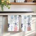 thumbnail image 7 of Blue Red Coastal Kitchen Towels Set of 1, Nautical Summer Beach Coral Sea Turtle Absorbent Dish Towels for Kitchen, Microfiber Hand Towel, Quick Drying Tea Towel for Cleaning Decorative Dishcloths, 7 of 7