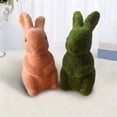 thumbnail image 6 of CoreLiving 2 Pcs Flocked Bunny Figurines for Easter Table Decorations Spring Home Office Indoor Party Centerpieces Cute White Rabbit Statues Ornament Set, 6 of 9