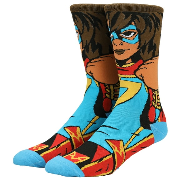 Ms Marvel Character 360 Casual Crew Socks for Women
