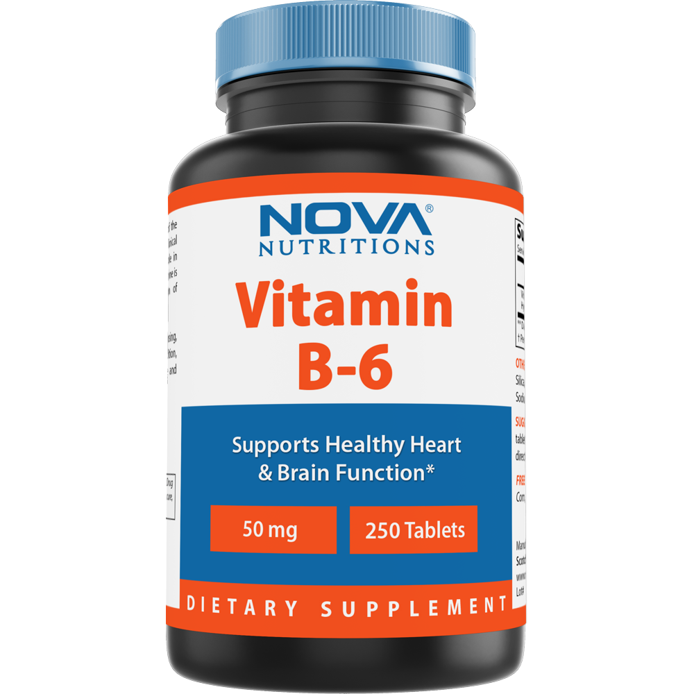 Nova Nutritions Vitamin B6 50 mg Supports Healthy Nervous System