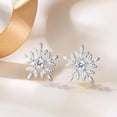 thumbnail image 6 of Silvery Snowflake Earrings for Women Simple Minimalist Jewelry for Daily Casual Formal Occasions Birthday Gift, 6 of 6