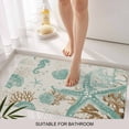 thumbnail image 3 of Aqua Coastal Starfish Door Mat&nbsp;Indoor Outdoor Entrance,Non Slip Small Rug for Kitchen Bathroom Entryway Rug,Farmhouse Nautical Seahorse Coral Washable Doormat Floor Mat 16x24 Inch, 3 of 8