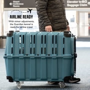 Mammoth Guardian Strong and Durable 36 Plastic Dog Kennel, Blue, Heavy-Duty Travel Crate