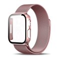 thumbnail image 1 of Caja De Vidrio + Metal Inoxidable Para La Correa Del Reloj De Apple 41MM 45MM 40mm 44mm 38mm 42mm Pulsera De Acero Para iWatch 8 5 4 3 SE 6 7 Ultra 49mm, 1 of 4