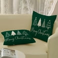 thumbnail image 3 of Christmas Pillow Covers 18x18 Set of 2, Green Christmas Decor Christmas Tree Throw Pillows Winter Decorative Cushion Case Christmas Decorations for Home Couch Sofa, 3 of 6