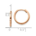 thumbnail image 3 of Auriga Fine Jewelry 14K Rose Gold Hinged Hoop Earrings for Women (L- 13mm, W- 1.5mm), 3 of 6