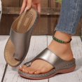 thumbnail image 6 of Daolelai Women's Summer Fashion Solid Color Clip-Toe Massage Insole Beach Sandals Casual Slippers, 6 of 8