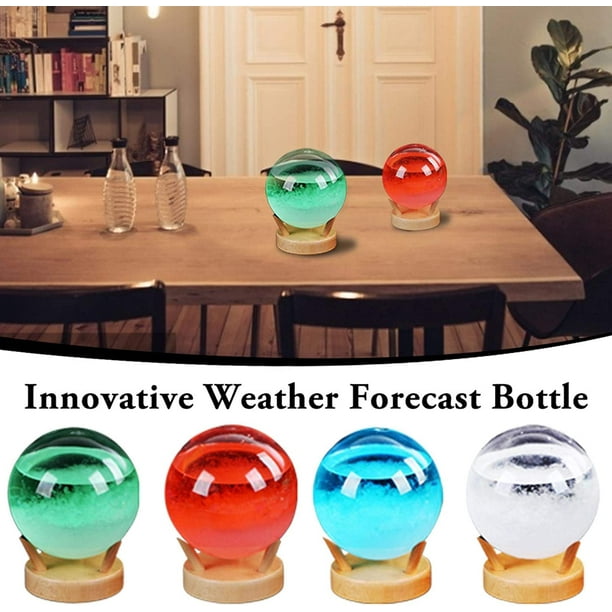 Creative Globe-Shaped Storm Glass Bottle Desktop Weather Station Weather  Predictor Transparent Ball Storm Glass Home Decor