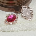 thumbnail image 4 of 10x Crystal Rhinestone Button Flatback Cabochon Embellishments Fushcia 30x25mm, 4 of 7