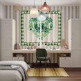 thumbnail image 6 of Curtains 63 Inch Length 2 Panels, St. Patrick's Day Grommets Window Treatment Curtain, Love Lucky Shamrock Green Plaid Linen Thermal Curtains Drapes for Living Room/Bathroom, 6 of 9