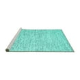 thumbnail image 2 of Ahgly Company Machine Washable Indoor Rectangle Solid Turquoise Blue Modern Area Rugs, 4' x 6', 2 of 4