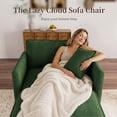 thumbnail image 4 of Muumblus Oversized Lounge Chair with Ottoman, Plush Cloud Accent Armchair for Living Room, Bedroom, Green Chenille, 4 of 9