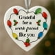 thumbnail image 5 of Decoraciones navideñas, adornos navideños, corazón de cristal marino con forma de corazón, decoración de la amistad, recuerdo de la amistad, adorno de corazón de la amistad para el árbol de Navidad, a, 5 of 5